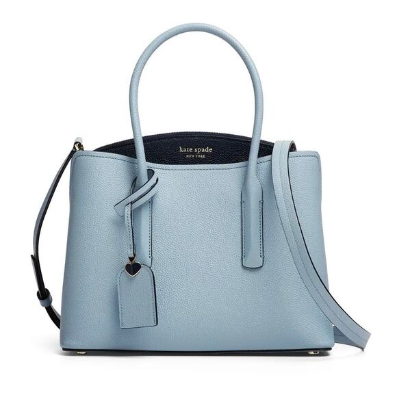 Kate Spade Cameron Street Small Candace Satchel Blue Leather Crossbody Bag - Picture 1 of 7